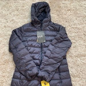 Eddie Bauer Cirruslite Packable Down Parka Jacket Navy Heather Blue Size Small